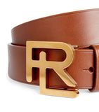 Ralph Lauren Purple Label leather belt 3cm gold buckle (British brand)