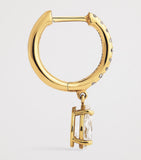 Anita Ko gold diamond huggie earrings, imported from the UK