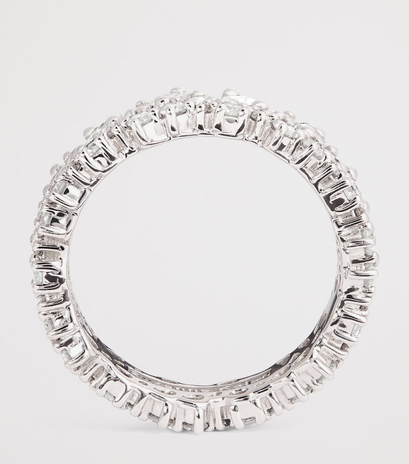 Suzanne Kalan princess eternity ring white gold diamonds (British brand)