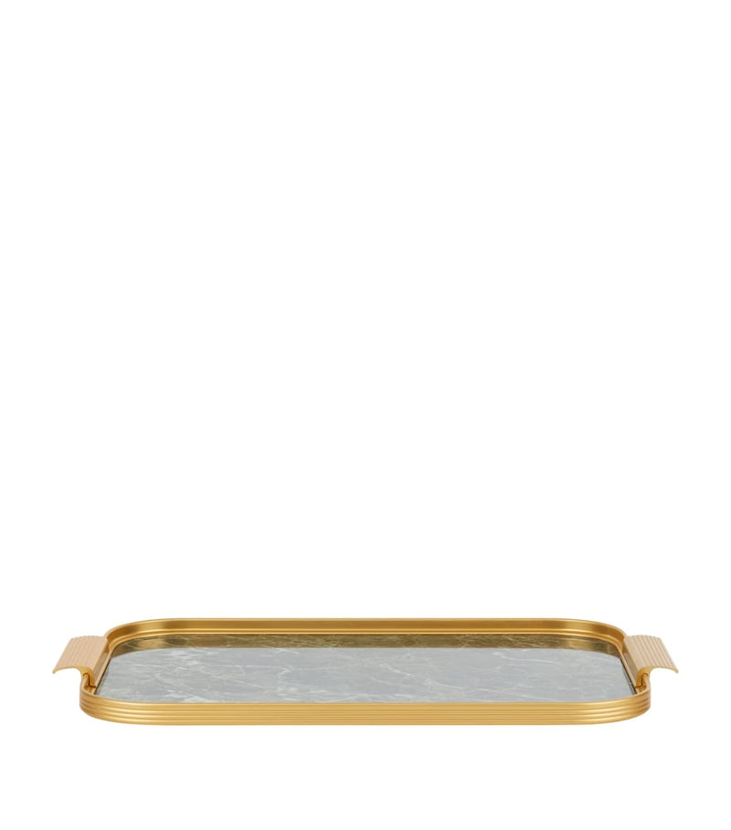 Kaymet Marble Ribbed Tray 40cm (British brand)