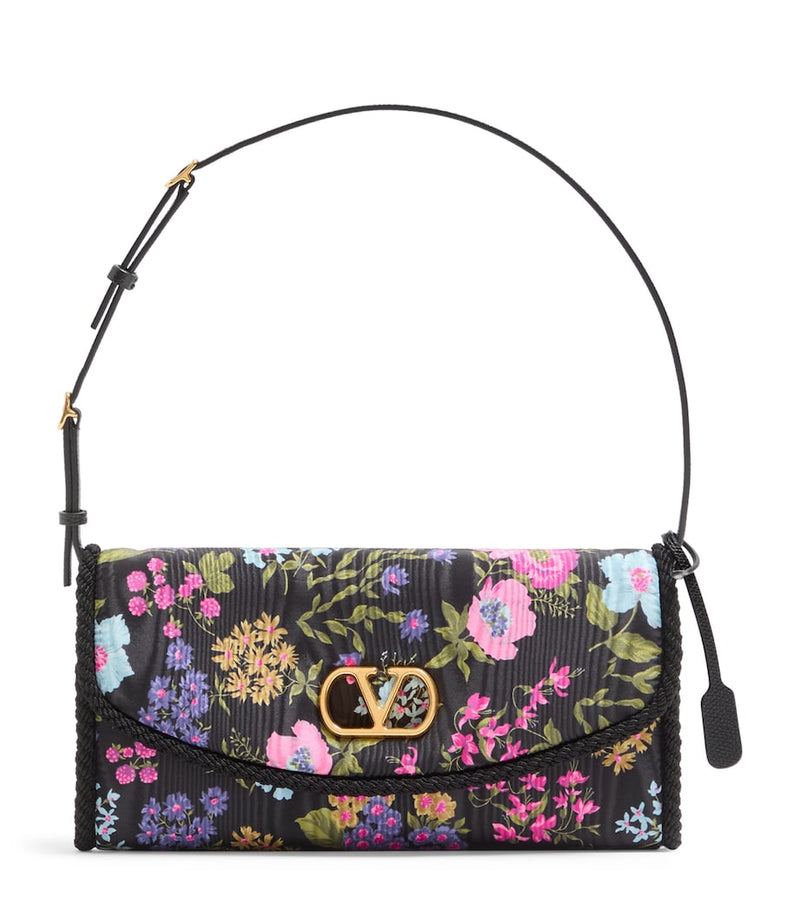 Valentino Garavani DeVain small moiré floral shoulder bag (British brand)