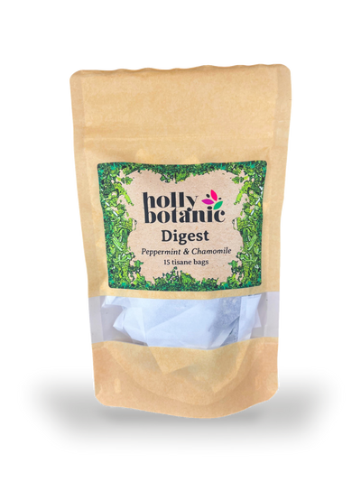 Holland & Barrett Holly Botanic Digest Tisane Peppermint & Chamomile 15 Tea Bags- Buy online at McGrocer