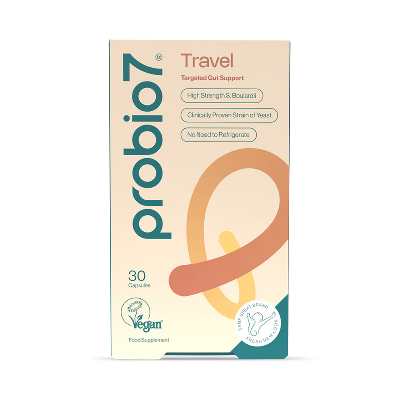 Probio7 Travel Gut Support 30 capsules (British brand)
