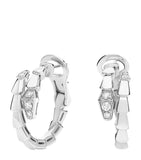 Bvlgari Serpenti Viper hoop earrings in white gold with diamonds, UK version