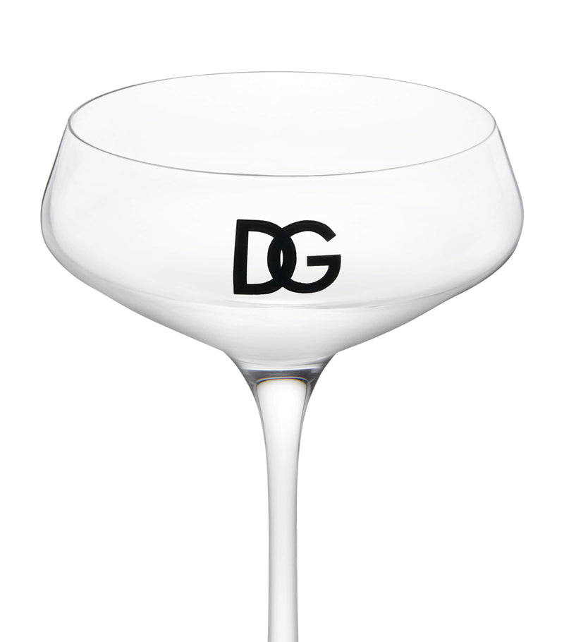 Dolce&Gabbana logo martini glasses set of two, 17cm height - British product