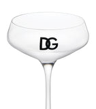 Dolce&Gabbana logo martini glasses set of two, 17cm height - British product