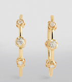 Jacquie Aiche yellow gold diamond Sophia hoop earrings, UK version