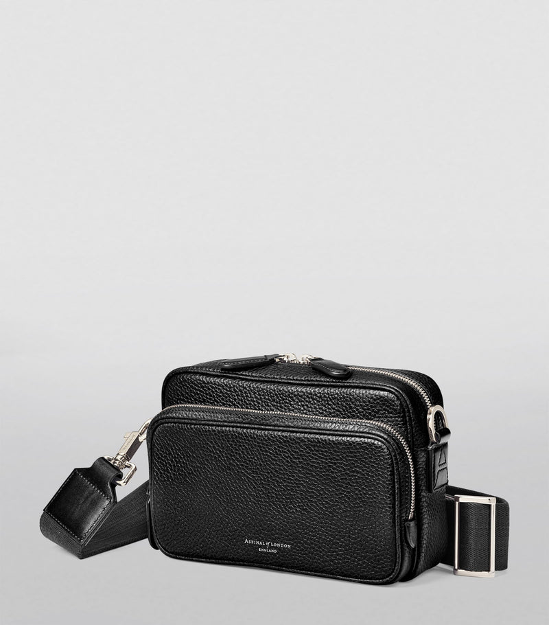 Aspinal of London Leather Reporter East West Messenger Bag, UK version