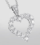 Graff diamond love heart necklace in 18kt white gold, UK version