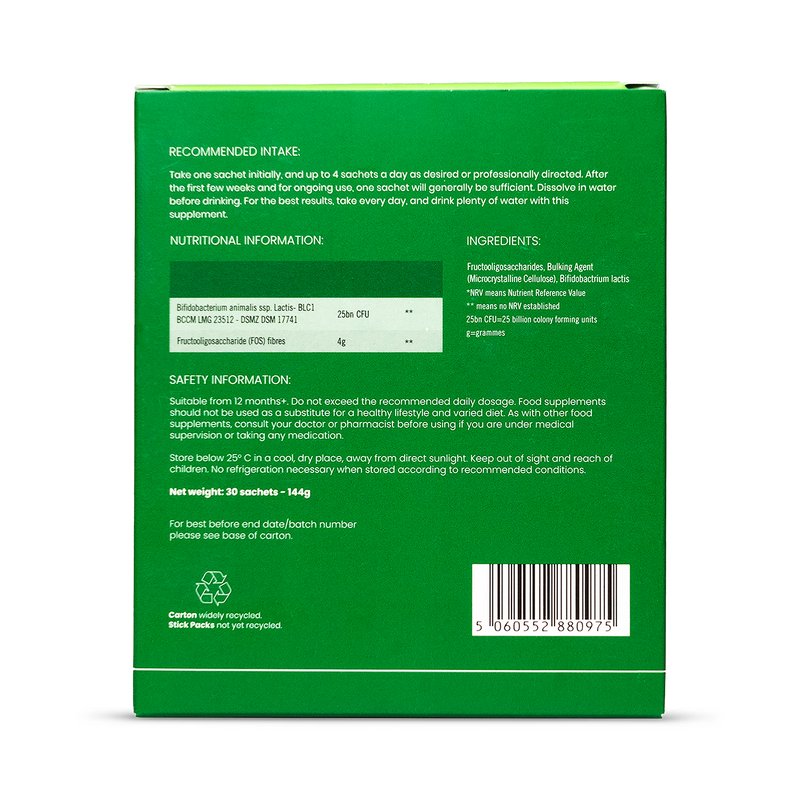 Neubria probiotic supplement Bifido & Fibre 30 sachets, UK version