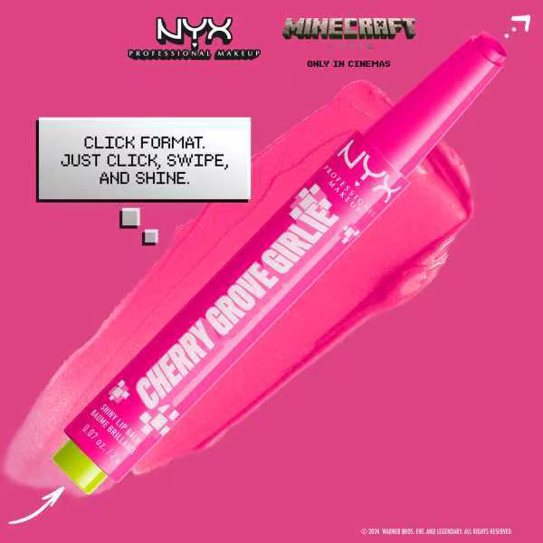 NYX lip balm Minecraft Movie Fat Oil Slick imported from the UK