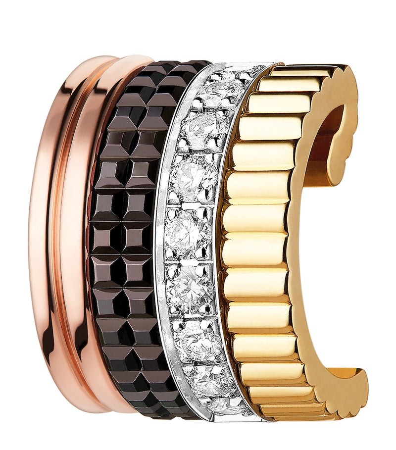 Boucheron Quatre Classique ear clip mixed gold and diamond (British brand)
