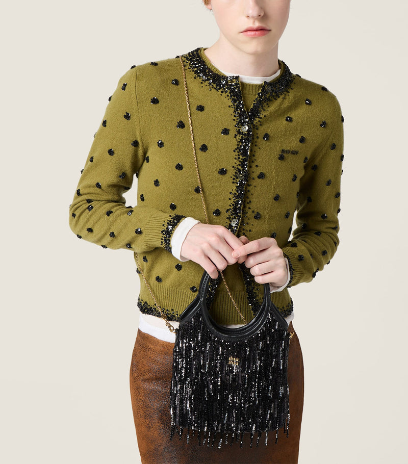 Miu Miu embellished Ivy shoulder bag, imported from the UK