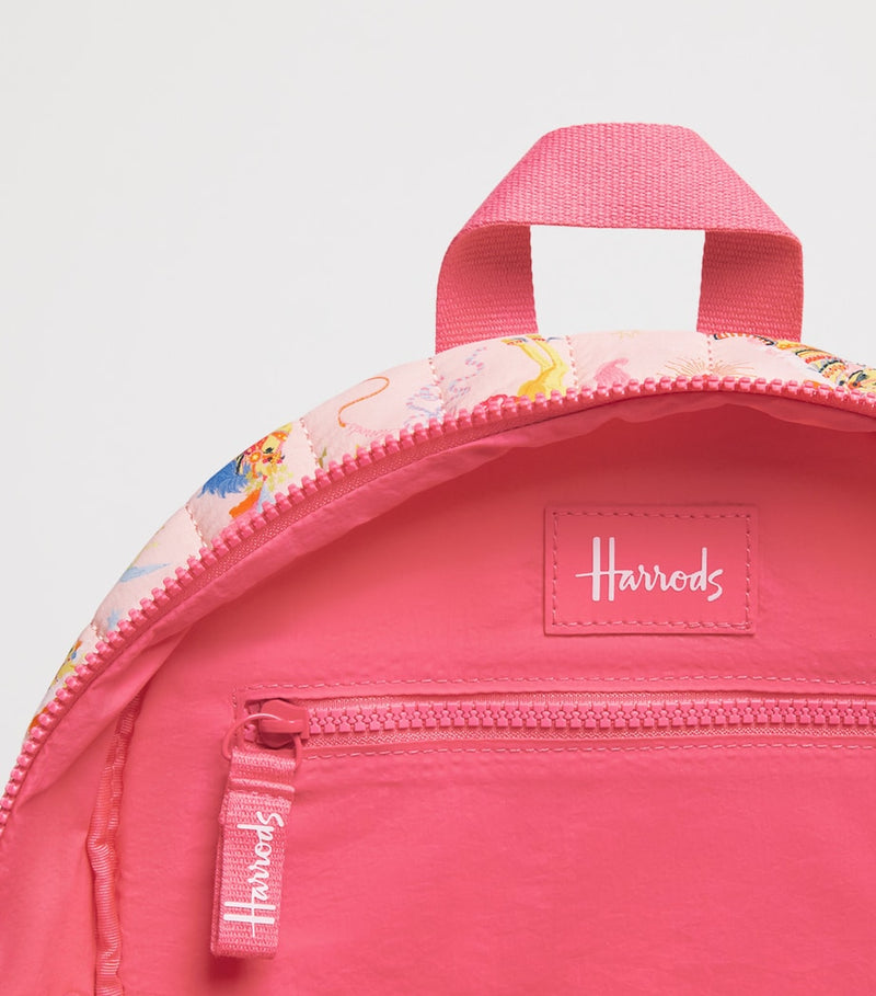 Harrods quilted pony parade backpack for children, imported from the UK