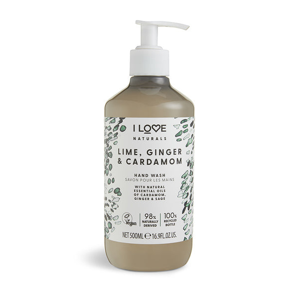 I Love Naturals Hand Wash Lime Ginger Cardamom 500ml, UK version