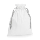 Westford Mill Cotton Drawstring Gift Bag (44cm x 36cm) GOODS Superdrug Soft White/Light Grey
