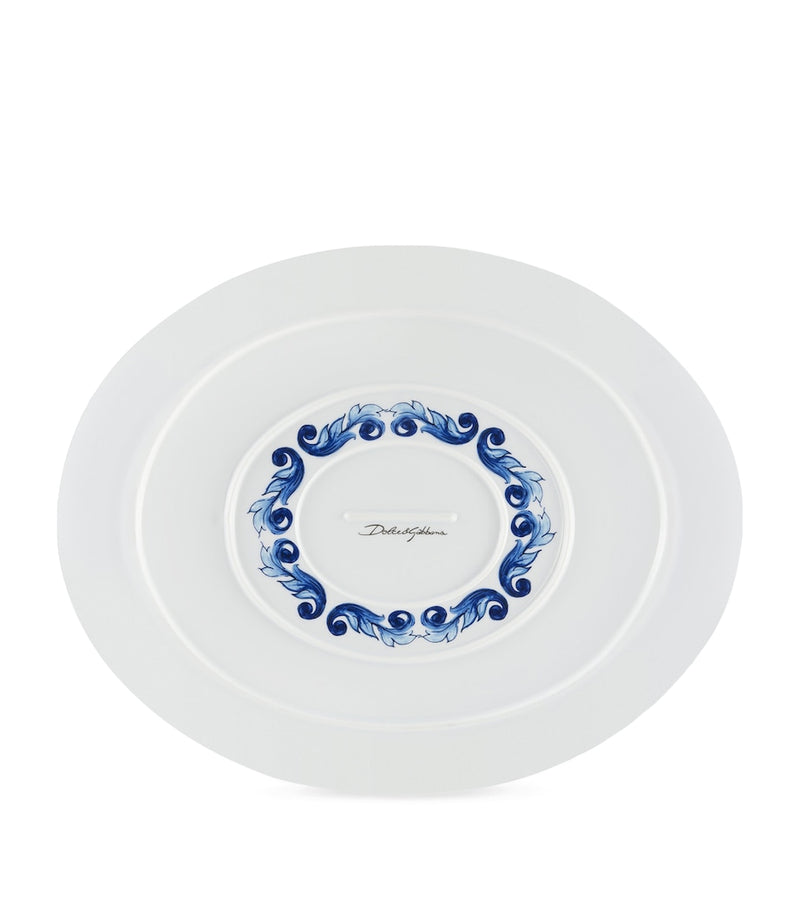 Dolce & Gabbana Blu Mediterraneo serving plate 44.5cm, imported from the UK