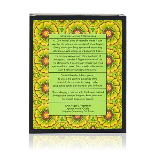 SPA CEYLON Lemongrass Mandarin natural candle 200g (British brand)