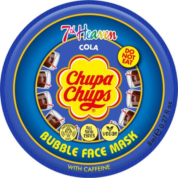 7th Heaven Chupa Chups Cola Bubble Face Mask with caffeine (British brand)