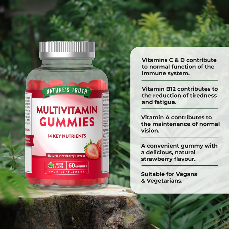 Nature's Truth multivitamin gummies strawberry flavour 60 gummies - British product