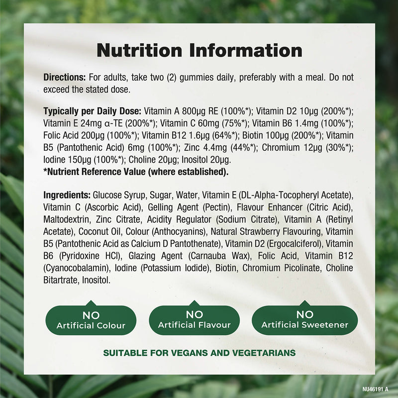 Nature's Truth multivitamin gummies strawberry flavour 60 gummies - British product