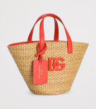 Dolce&Gabbana kids straw logo tote bag (British brand)