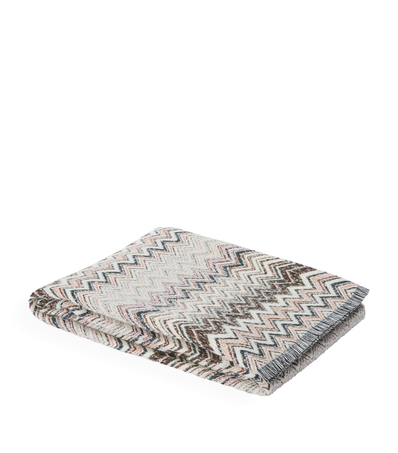 Missoni Home Wool-Blend Forest Throw 130cm x 195cm, imported from the UK