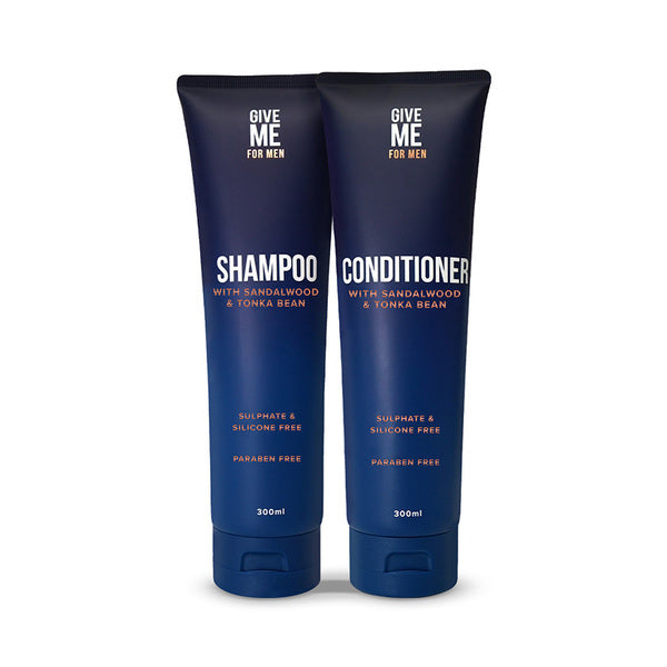 Give Me Sandalwood & Tonka Bean shampoo and conditioner 300ml, imported from the UK