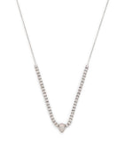 Persée white gold diamond pear tennis necklace, imported from the UK