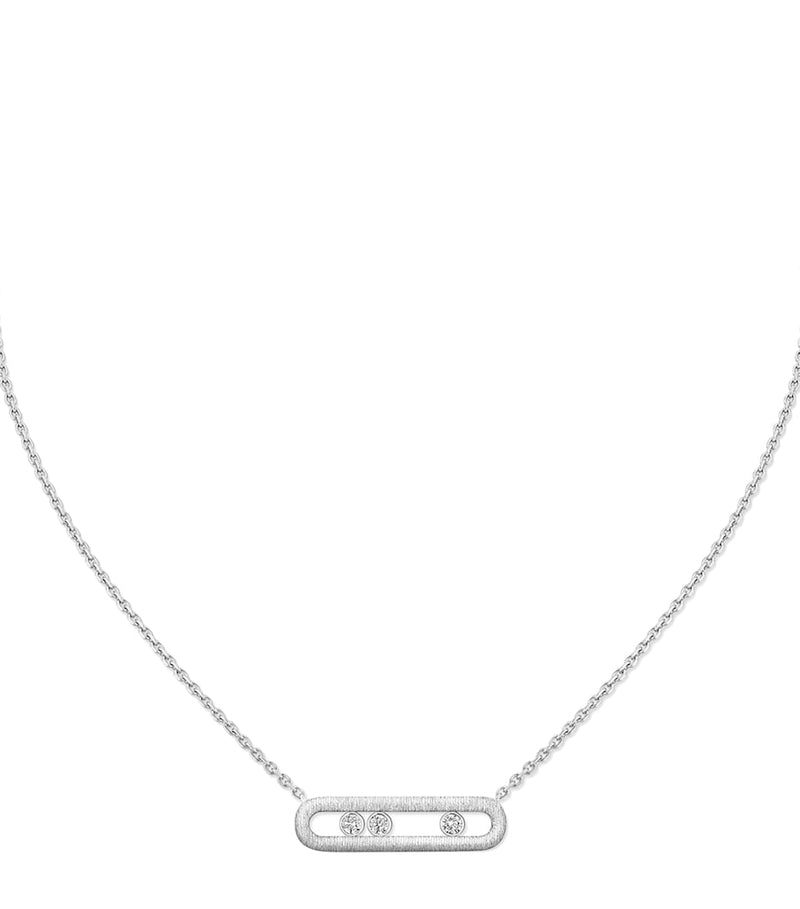 Messika Move Classique white gold diamond necklace 0.20ct, UK version