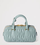 Miu Miu Arcadie top-handle bag matelassé leather, imported from the UK