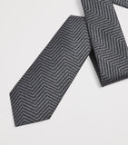 Giorgio Armani silk chevron tie 7cm - British product