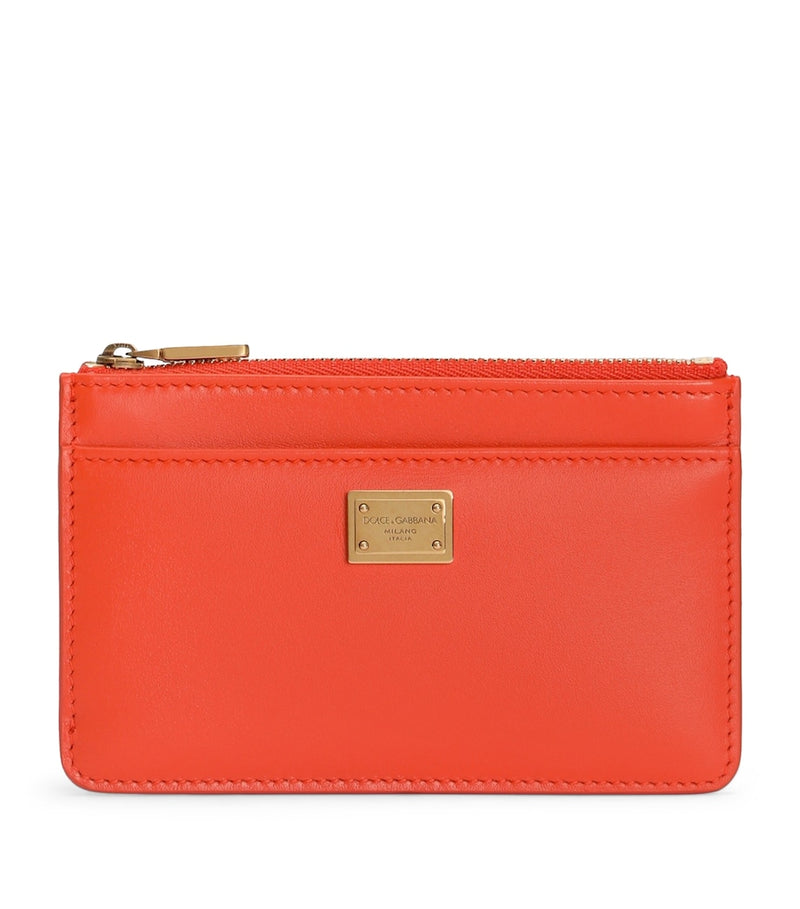 Dolce&Gabbana leather card holder with gold hardware - British product