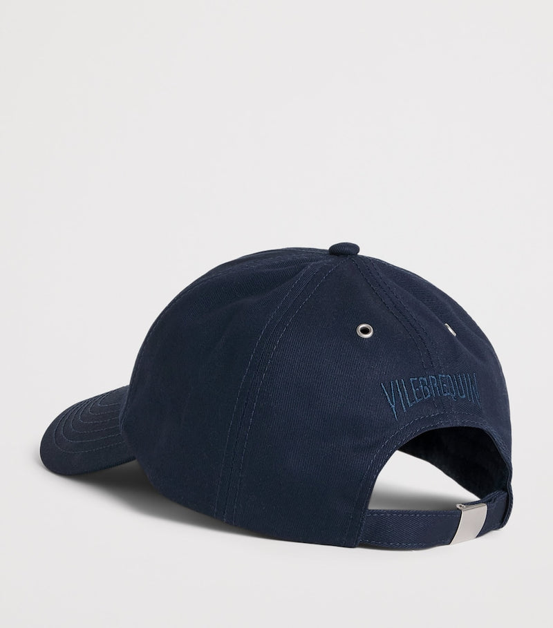 Vilebrequin embroidered turtle baseball cap (British brand)