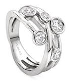 Boodles Raindance platinum diamond ring, imported from the UK