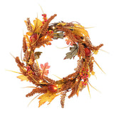 Superdrug Livingandhome Autumn Golden Sorghum Wreath LED Lights 50cm- Buy online at McGrocer