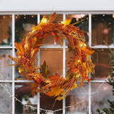 Livingandhome Autumn Wreath Golden Sorghum 50cm, imported from the UK