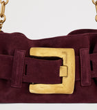 Balmain Anthem mini suede shoulder bag H10cm - British product
