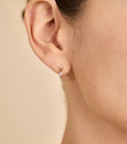Astrid & Miyu heart cluster single hoop earring gold plated cubic zirconia (British brand)