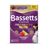Holland & Barrett Bassetts Pregnancy+ Omega-3 DHA Multivitamins & Multiminerals Raspberry & Lime 30 Gummies- Buy online at McGrocer