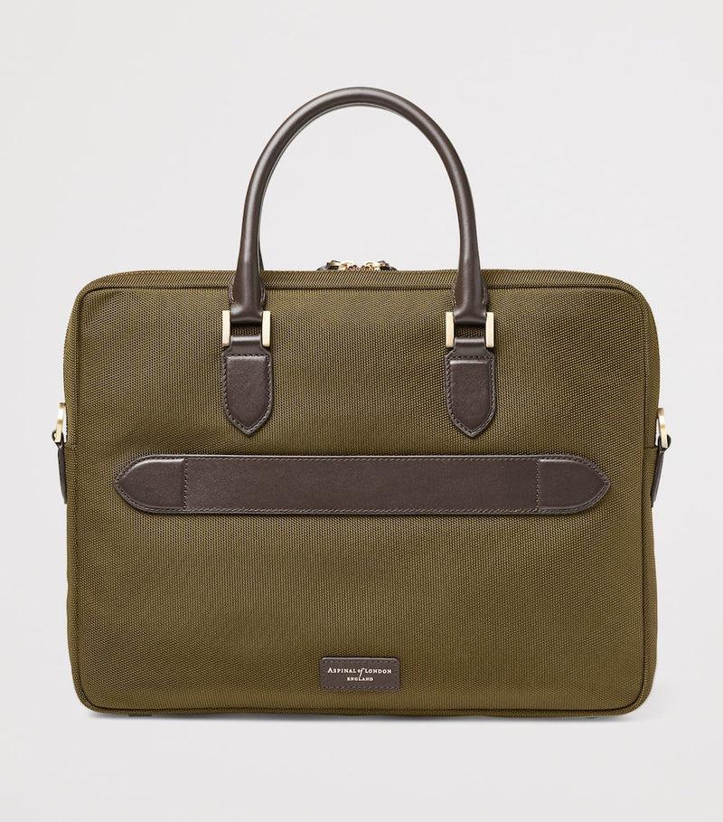 Aspinal of London nylon slim briefcase for laptop, UK version