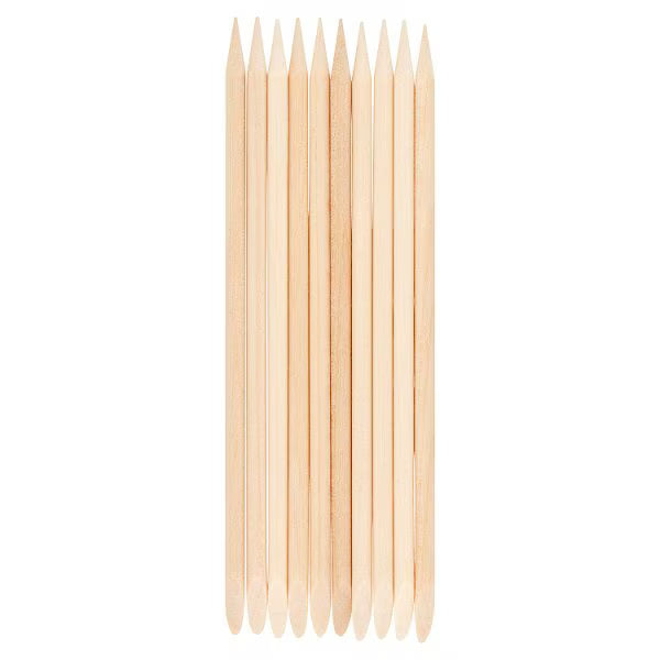 Superdrug wooden cuticle sticks 10 pack (British brand)