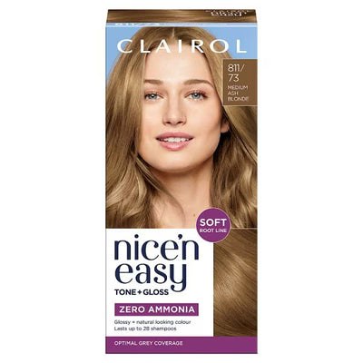Superdrug Clairol Nice'n Easy Tone+Gloss Semi-Permanent Hair Dye Med Ash Blonde- Jetzt online bei McGrocer kaufen