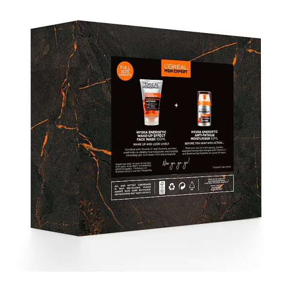 L'Oreal Paris Men Expert Hydra Energetic Gift Set 100ml 50ml, UK version