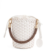Harrods Eleventy Leather Woven Bucket Bag- Buy online at McGrocer