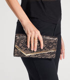 Jimmy Choo lace Emmie clutch bag H12cm W22cm, UK version