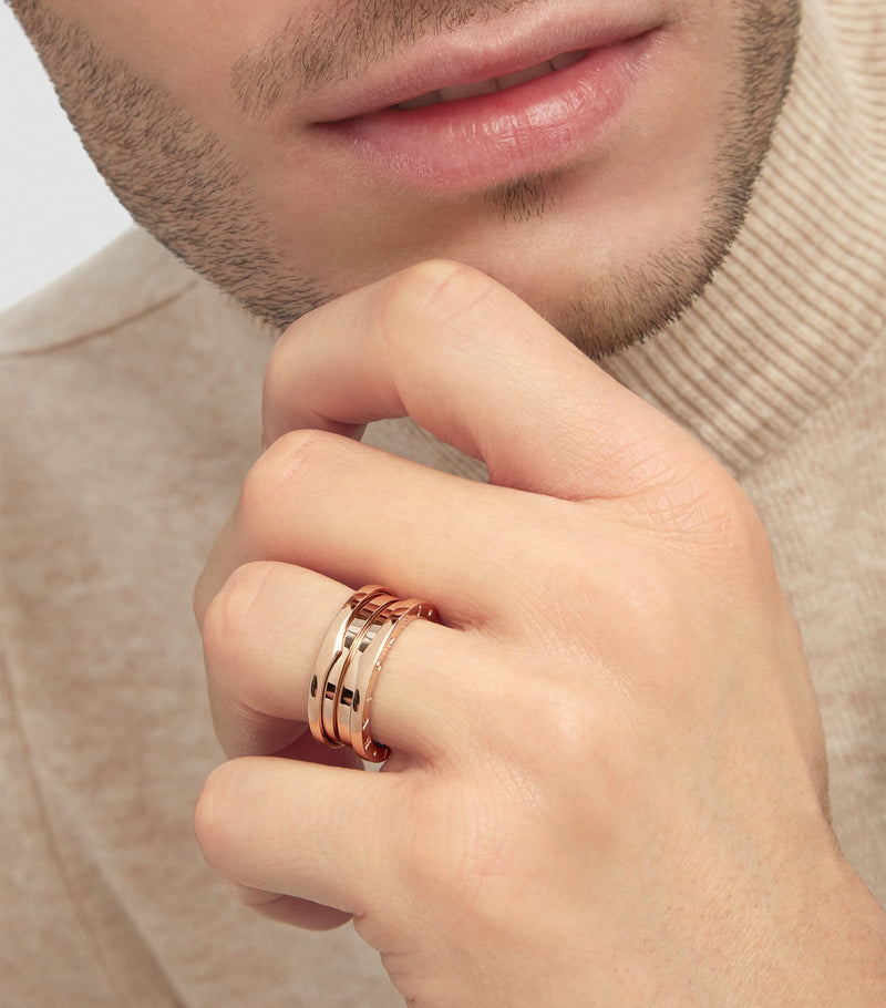 Bvlgari B.zero1 three-band rose gold ring - British product