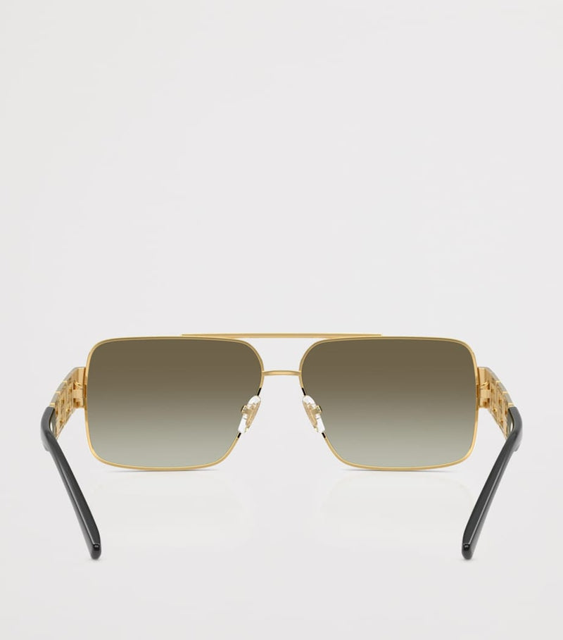 Versace wire-frame rectangular sunglasses, UK version