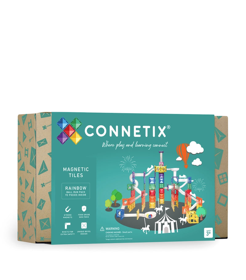 Connetix rainbow ball run magnetic tile set 92-piece - British product