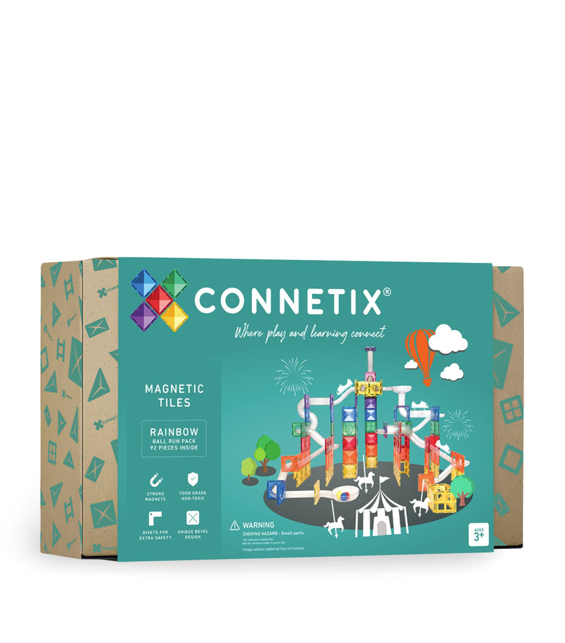 Connetix rainbow ball run magnetic tile set 92-piece - British product